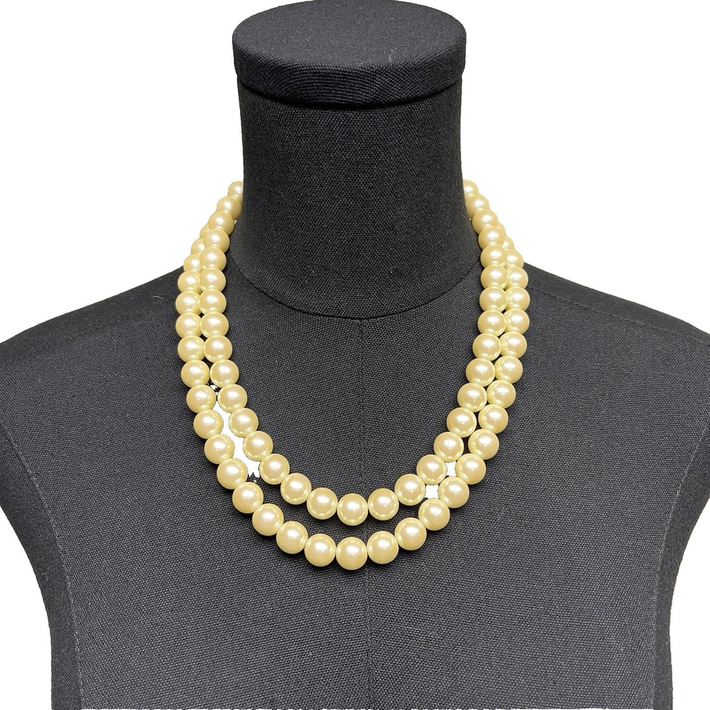Vintage Faux Double Pearls Old Money Luxury‎ Glam